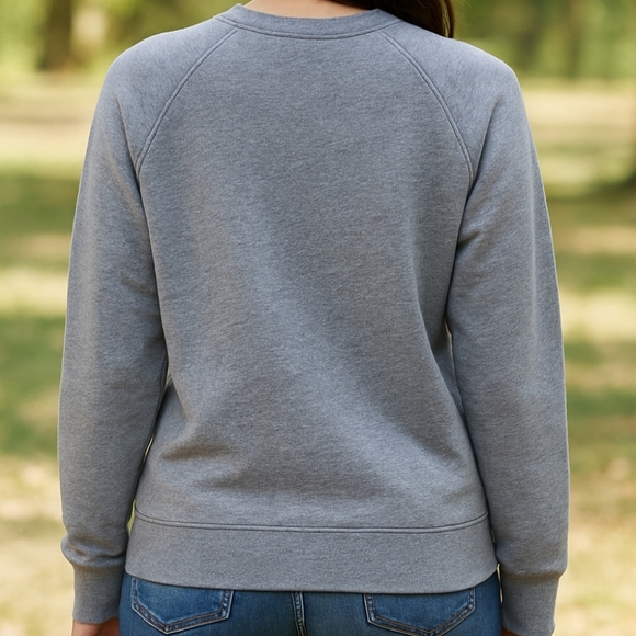 Cozy Gray Heart Sweatshirt, NWT - Size Large - Picture 2 of 3